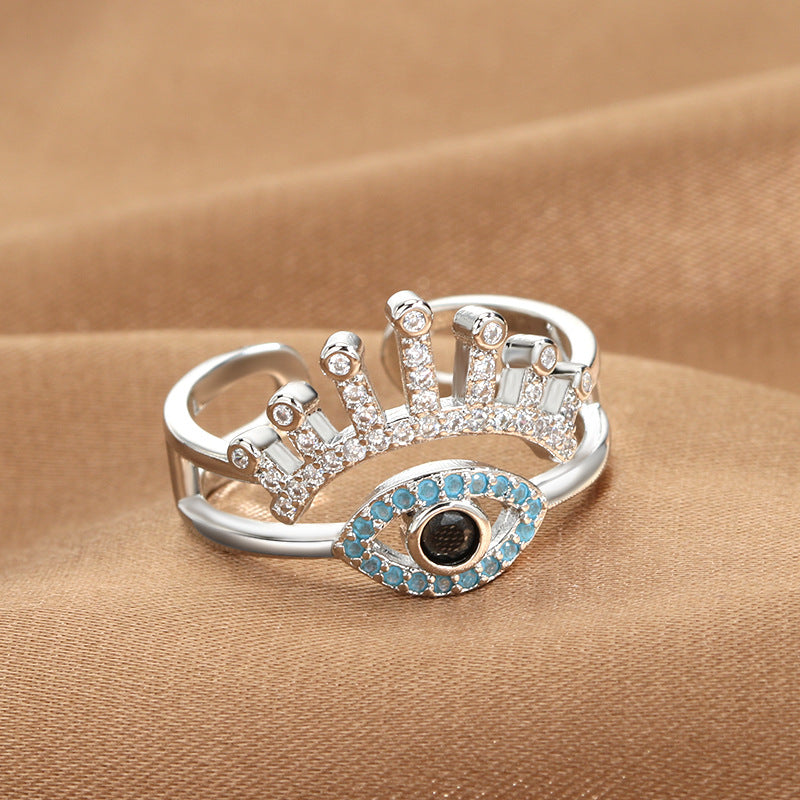 Anillo al por mayor de los ojos del diablo de cobre